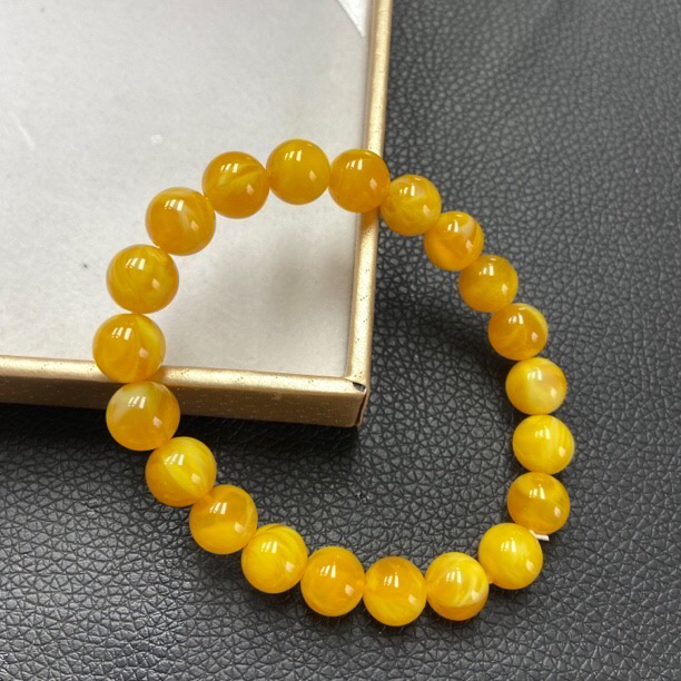 项链 甄选品质手链鸡油黄9mm 男女款287