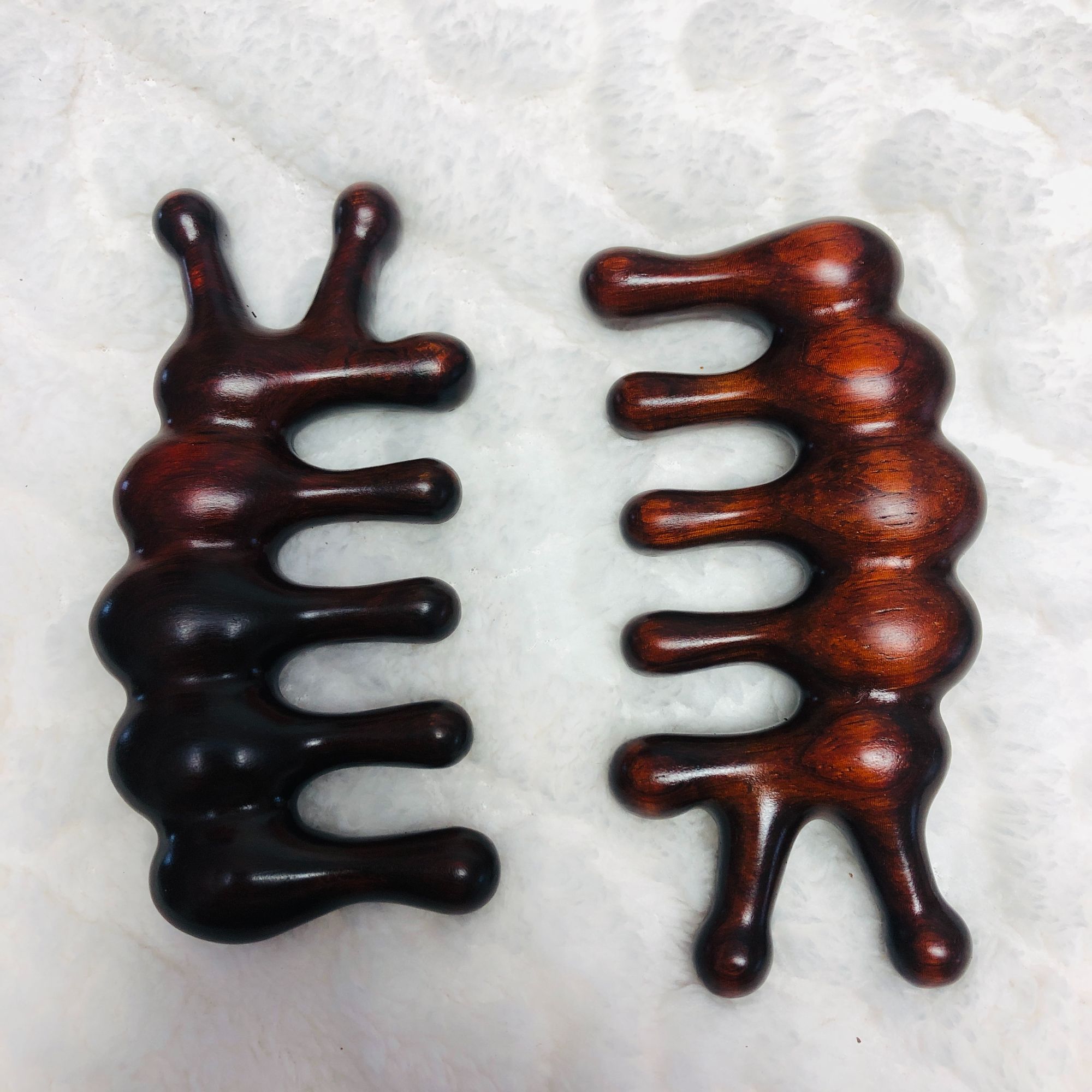 加厚紫檀木梳子按摩梳子多功能防脱头疗刮痧舒筋活络梳头五齿家用