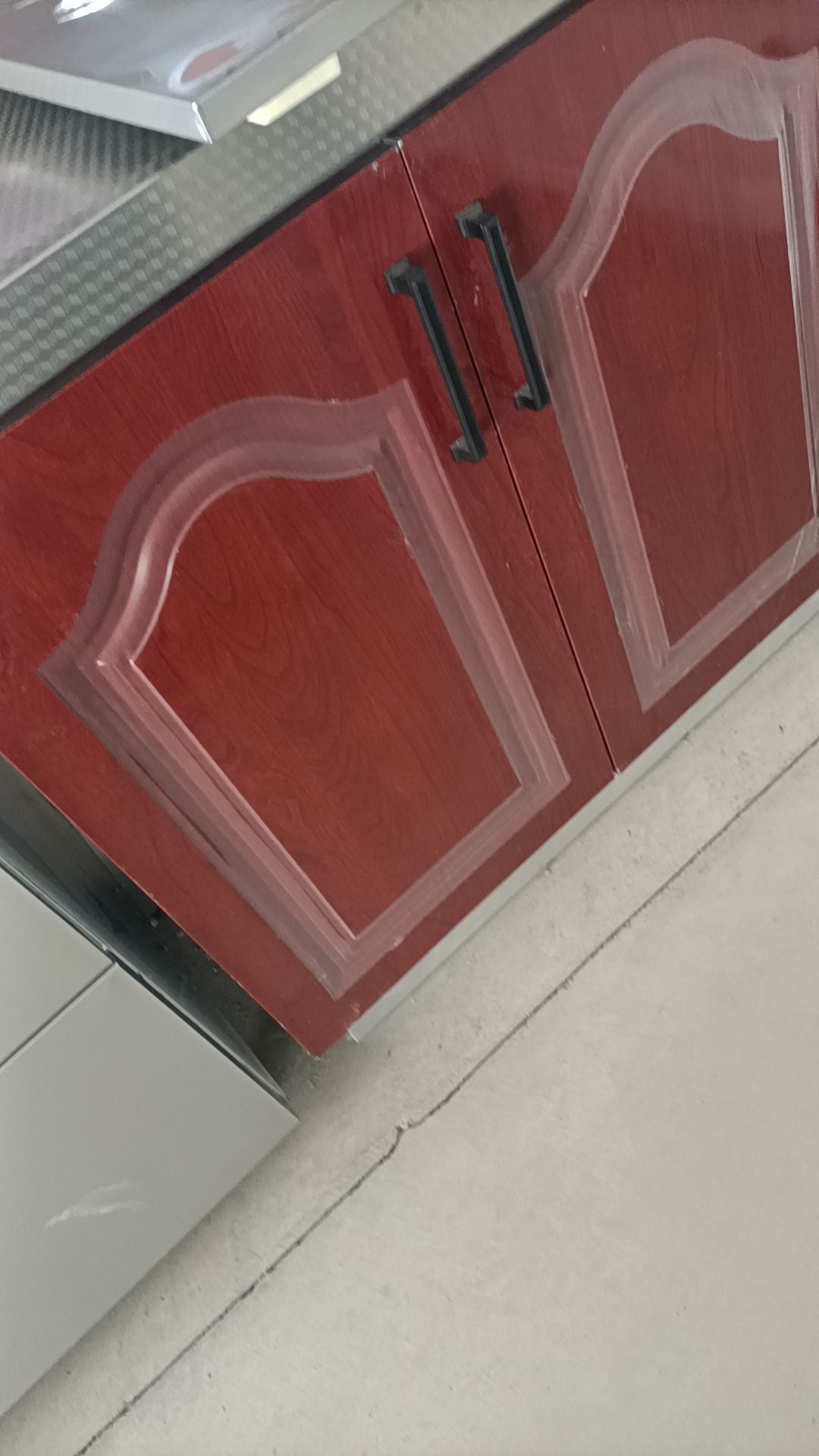 不锈钢橱柜1.4长四开门201柜体十304立方体台面