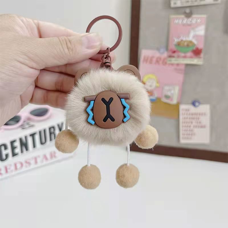 网红多巴胺朋友极限拉扯的小伙伴钥匙扣背包挂件萌趣毛绒饰品