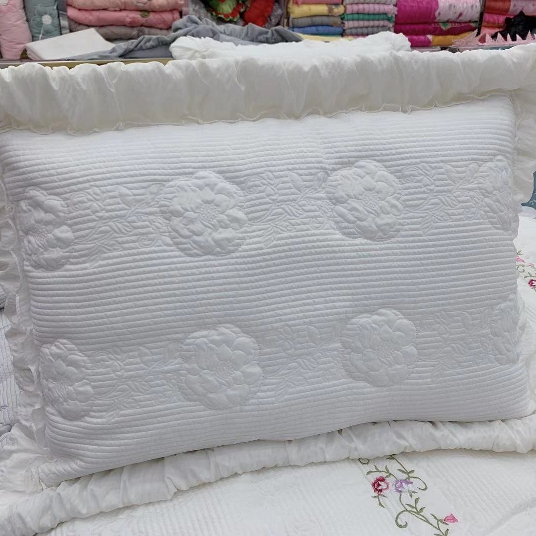 婷阳禄❀百合泡泡纱枕套（一对的价格）
