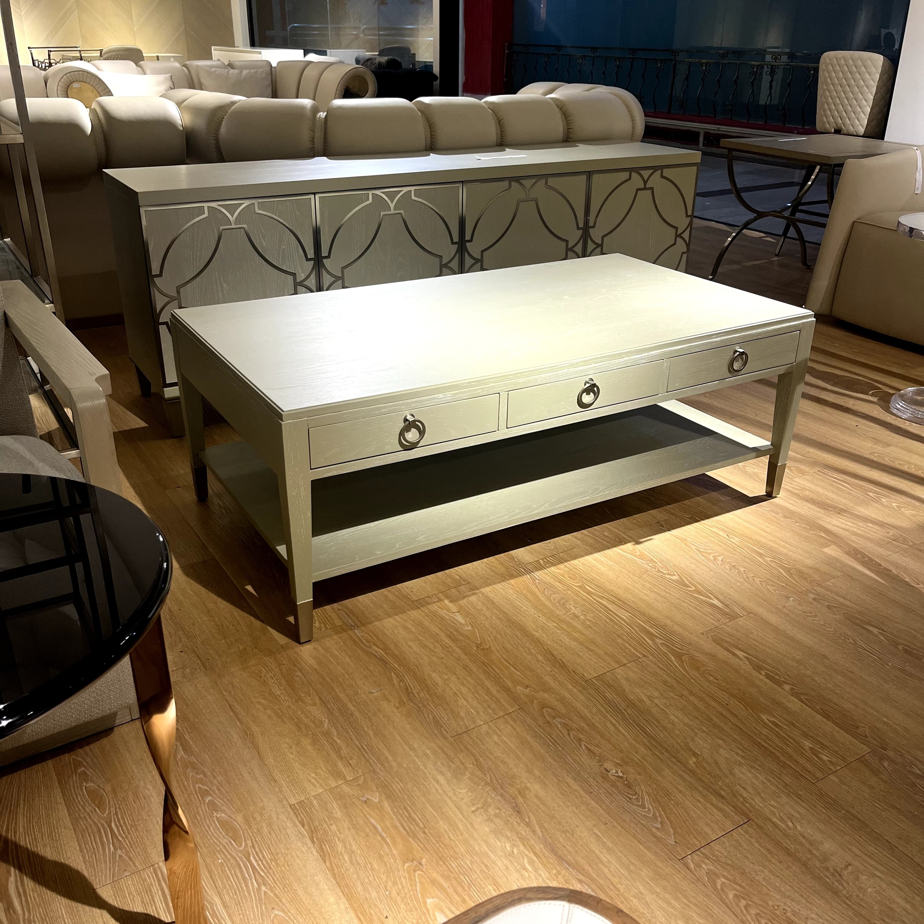 实木白蜡木长茶几 137×76×48cm 美式轻奢简约茶几咖啡桌XDD10613