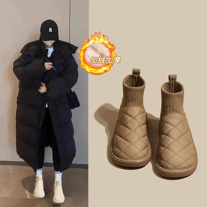 回力瑞雪地靴女2023新款时尚厚底冬季加绒加厚外穿保暖东北大棉鞋