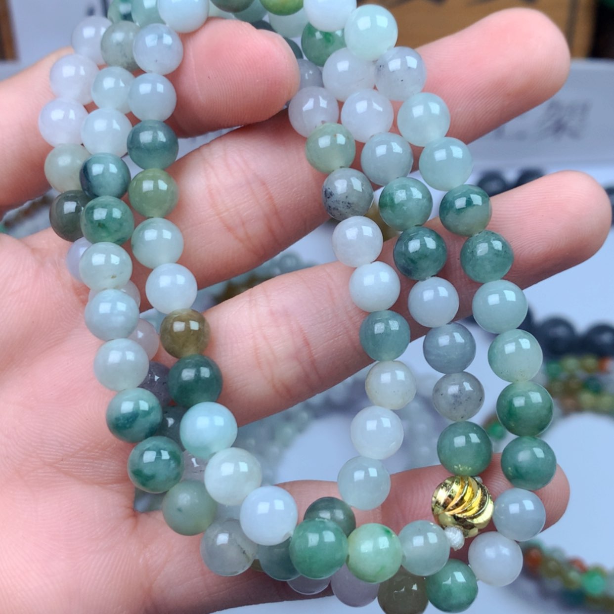 【闪购商品】定制翡翠未镶嵌珠链