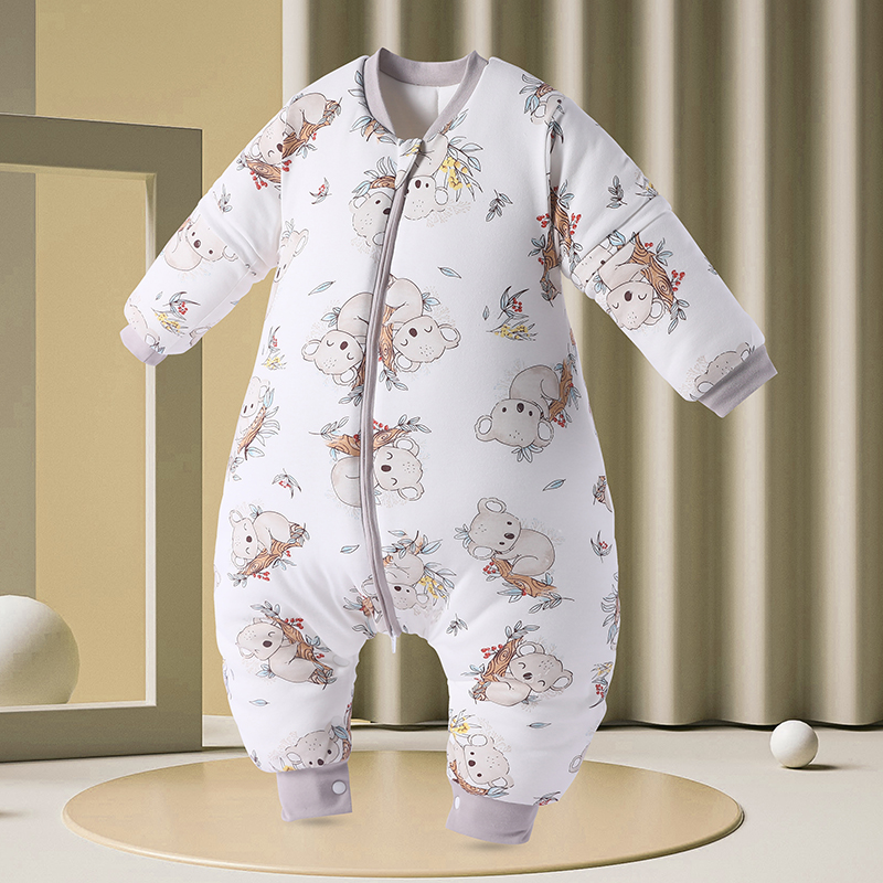 240克恒温棉加厚冬季分腿睡袋婴幼儿新生儿可拆加棉防惊跳透气