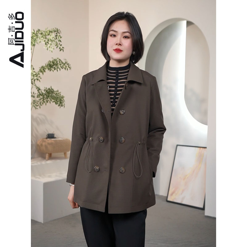 阿吉多大码通勤百搭棉服女2024新款休闲显瘦韩版宽松小个子棉衣