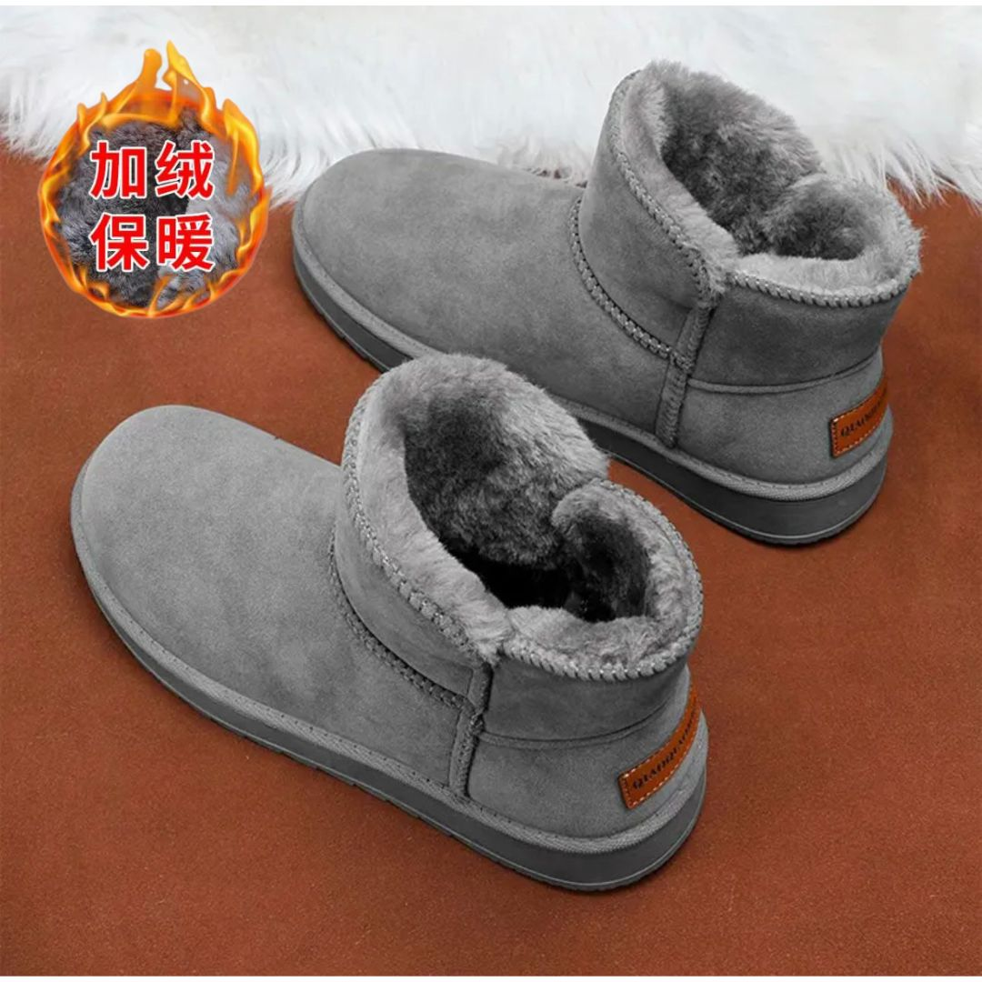 回力潮品男士保暖加绒加厚雪地靴棉鞋面包舒适短筒防滑防寒棉靴子