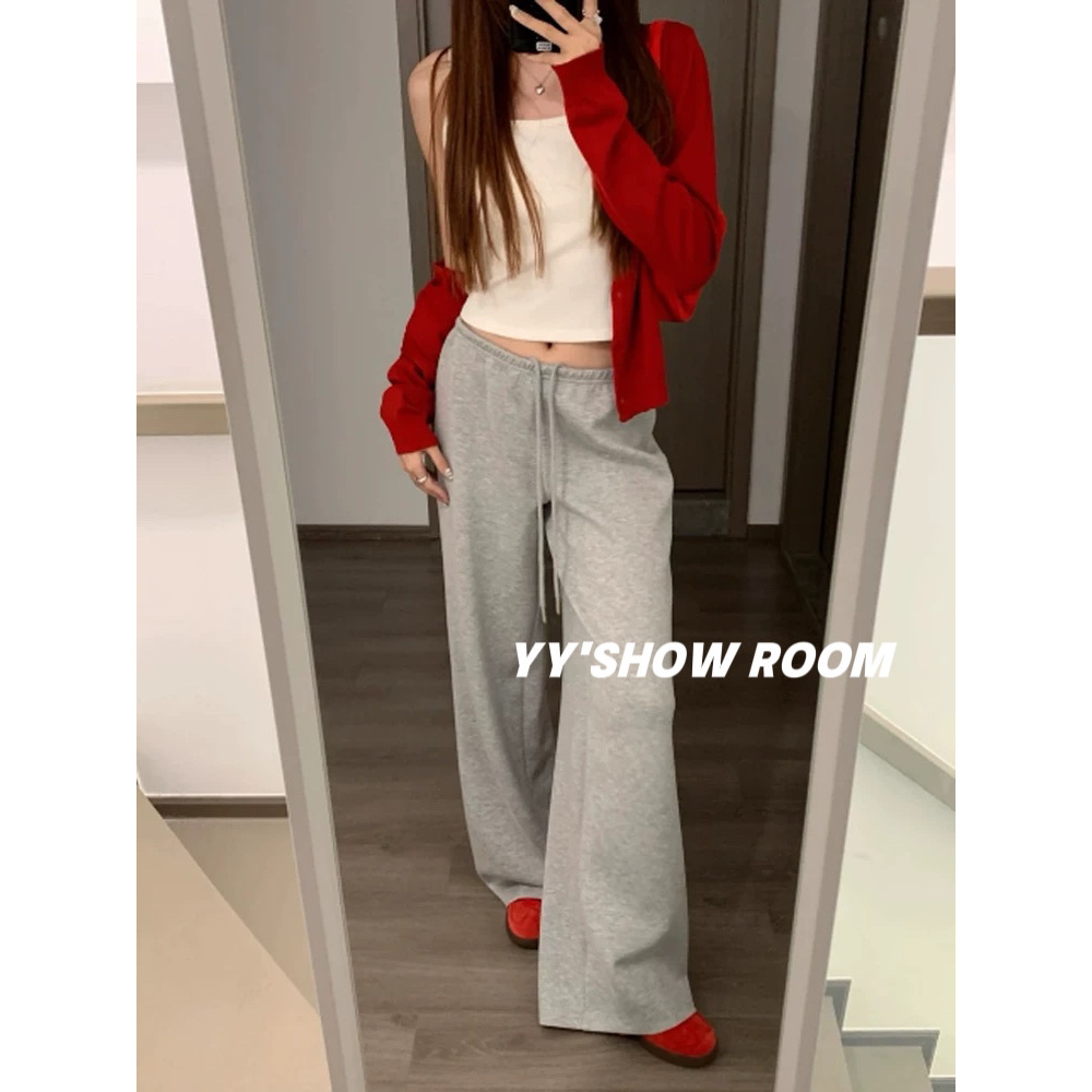 【带m字母标】定制款休闲百搭小众设计师款休闲裤阔腿裤