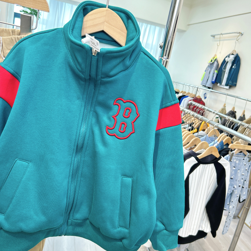 韩版春秋洋派潮款幼儿园3岁拉链棉加厚外套柔软小童 82303