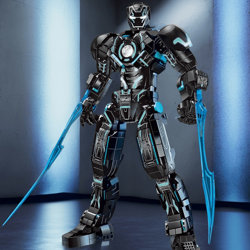 钢铁侠MK4夜光暗夜特别版拼搭积木益智玩具-1505颗粒