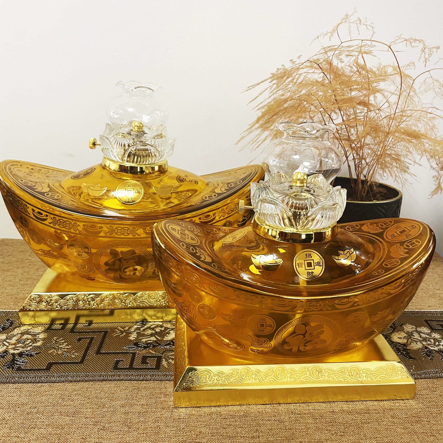 无烟酥油招财长明灯元宝盏葫芦灯