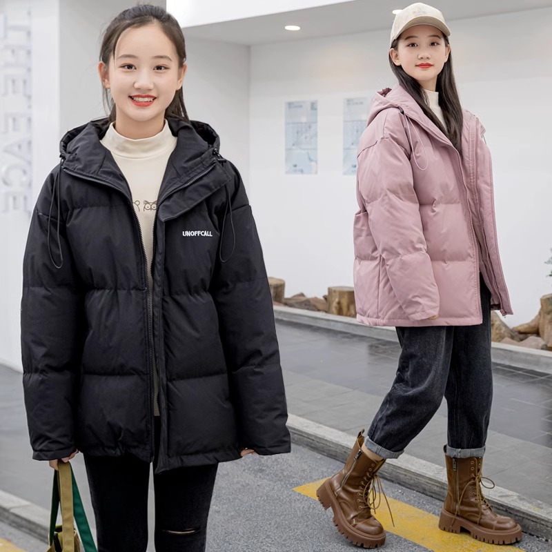 【反季清货价】女大童冬装棉服冬季12女孩加厚宽松15岁学生棉衣外套