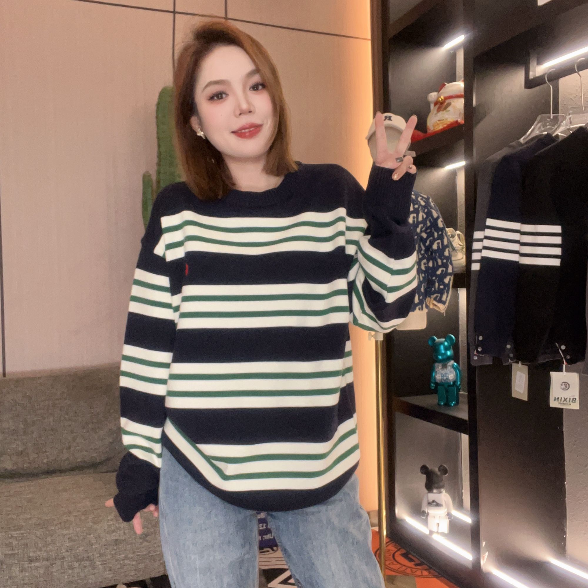 太古【绿光森林】2024年秋冬新款时尚青年轻奢圆领毛衣