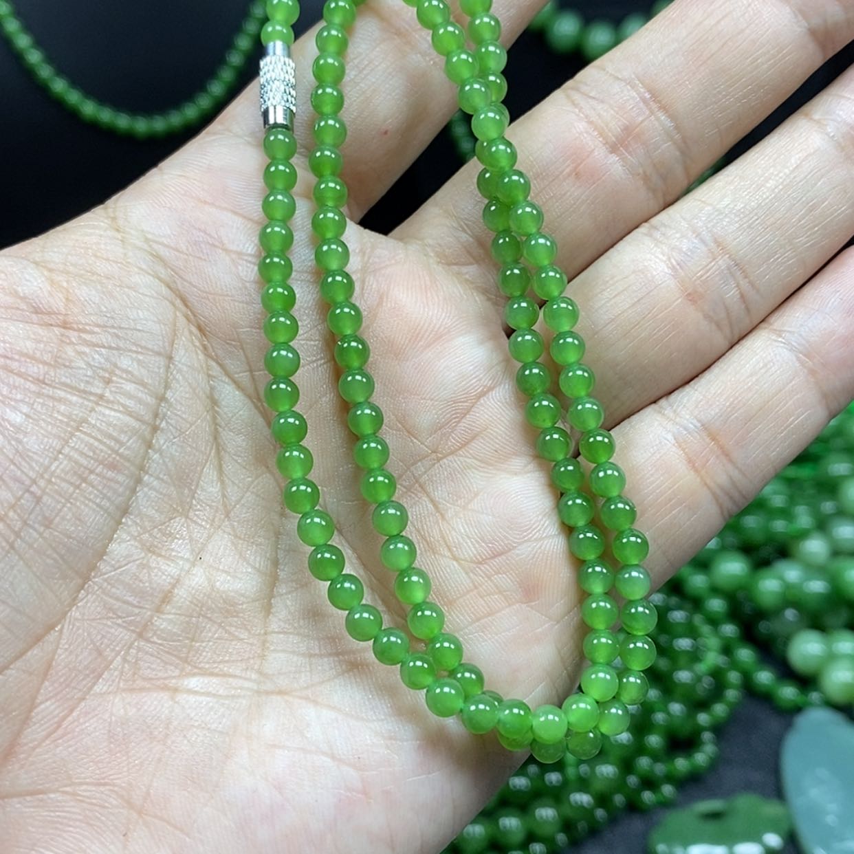 【闪购商品】和田玉（碧玉）卡4项链未镶嵌X*T