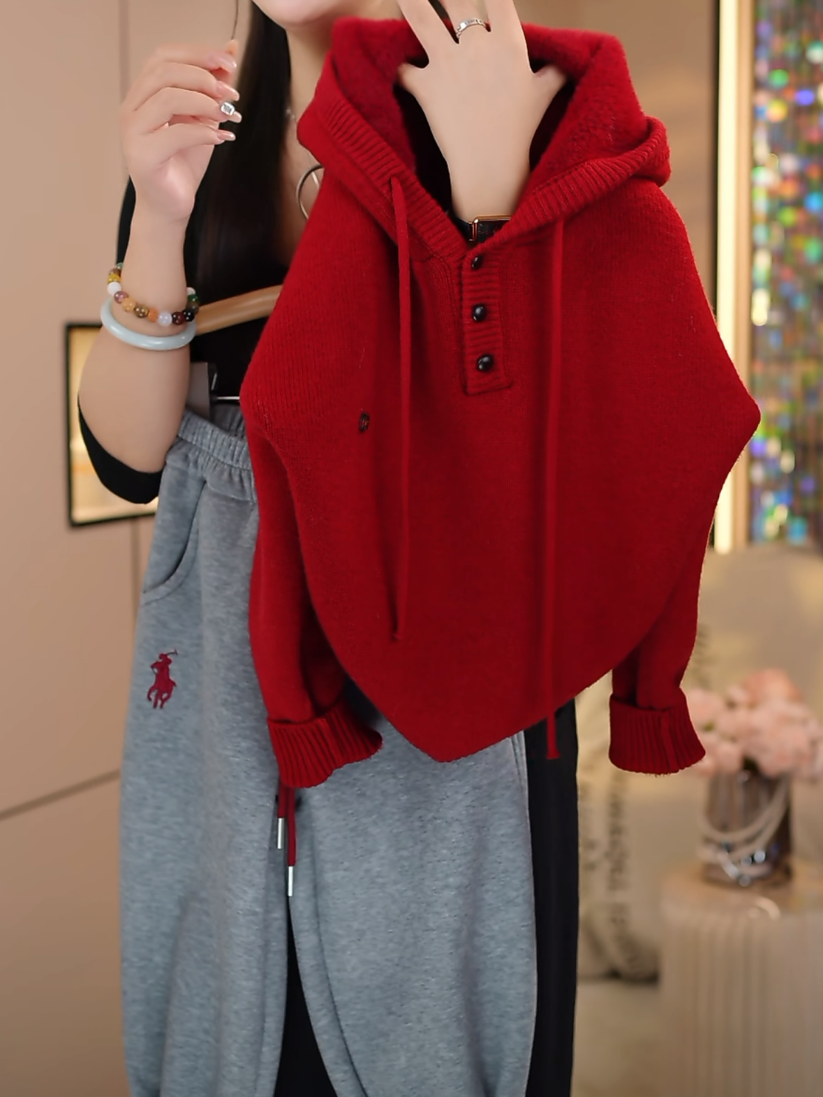 女童冬季套装2025新款中大童休闲毛衣休闲加厚升级版两件套