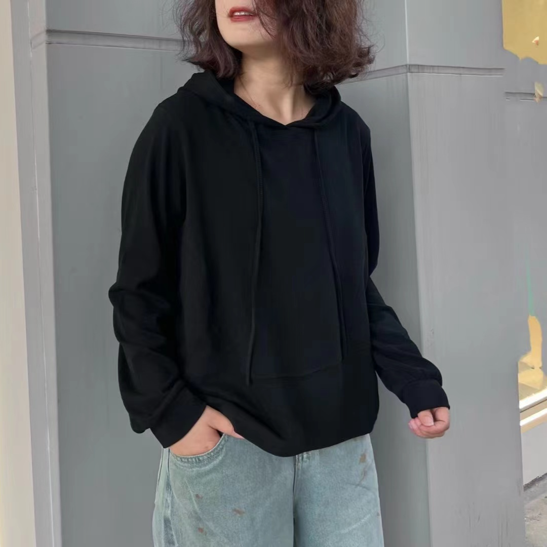 格调美美53032 设计款双面绒保暖连帽德绒打底衫