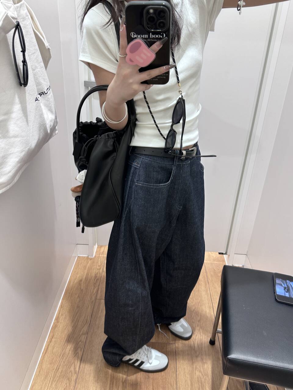 原色香蕉牛仔裤 弯刀结构设计原浆牛仔裤女