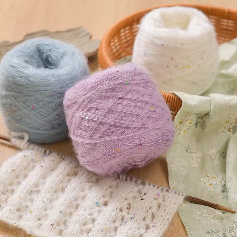 【耐用型]】七彩多股（亮片羊毛）马海 一团二两