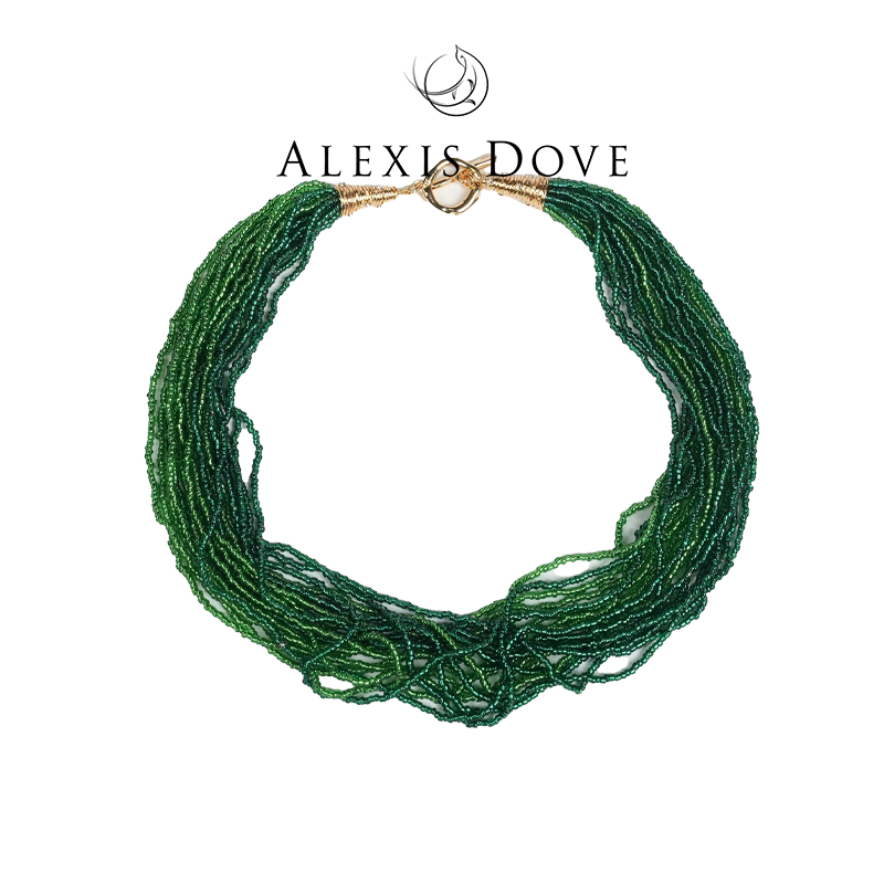 铜合金项链  法式时尚渐变多层缠绕项链VI