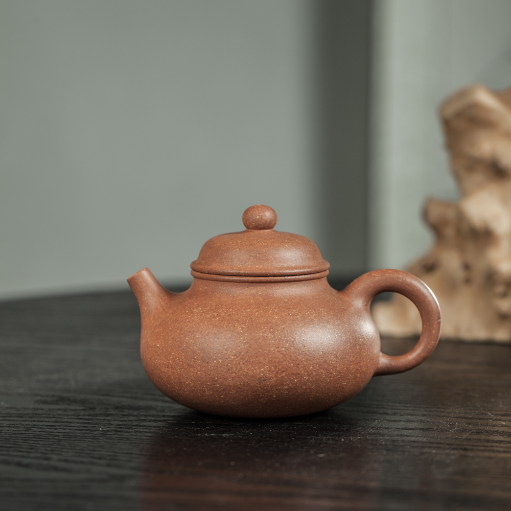 原矿紫砂壶《容天》 黄降坡泥料 240cc  精工半手工手制