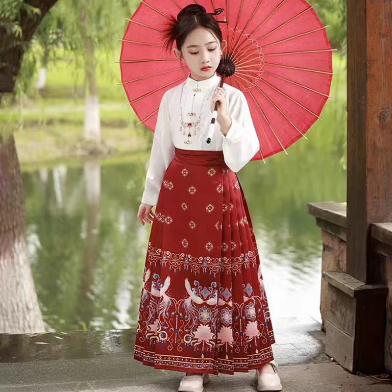 【凤凰于飞】女童马面裙亲子装汉服春秋中国风古装儿童唐装古风女孩