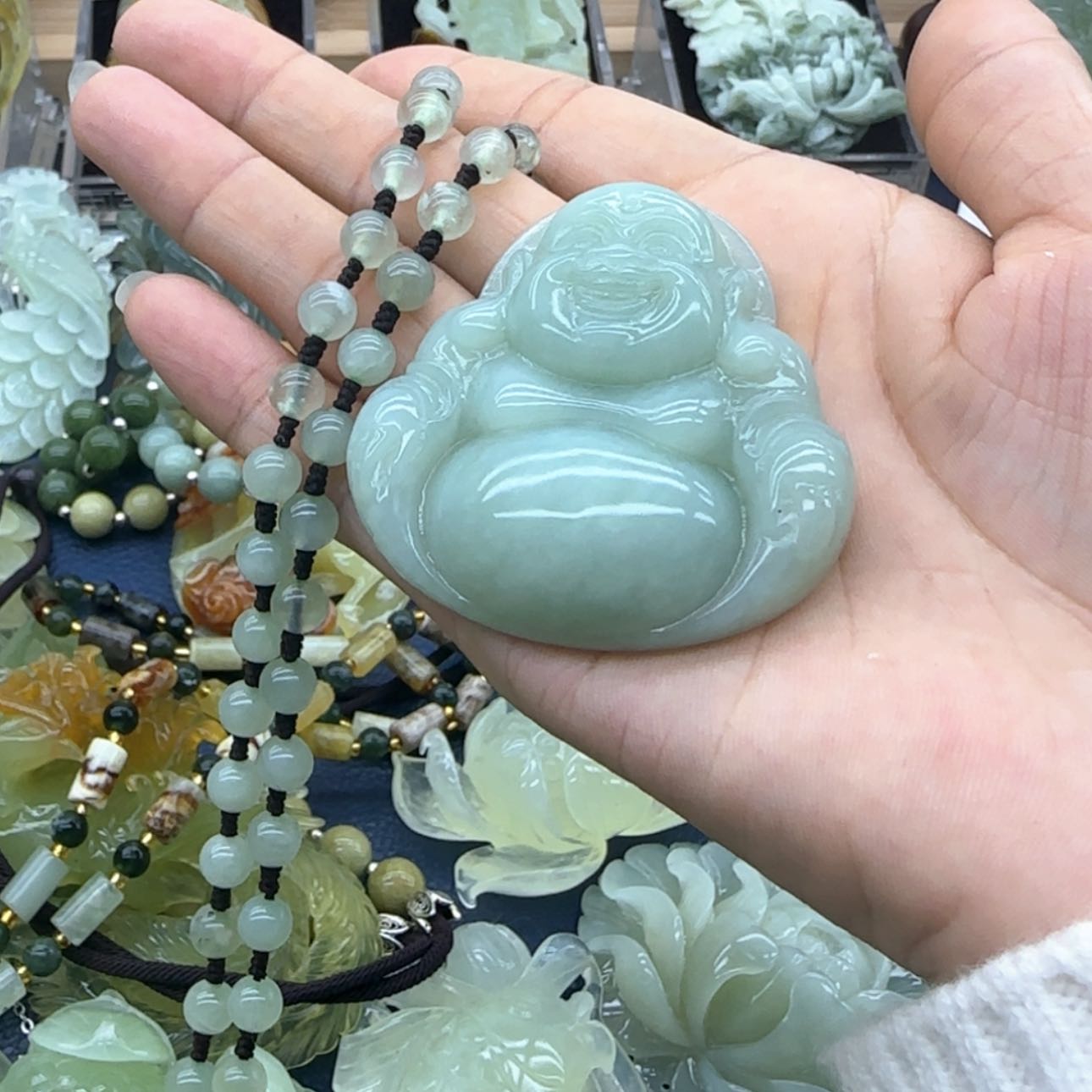 【闪购商品】蛇纹石玉吊坠未镶嵌