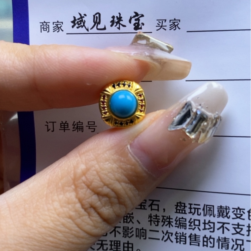 【闪购商品】绿松石颈饰足金镶嵌C**a