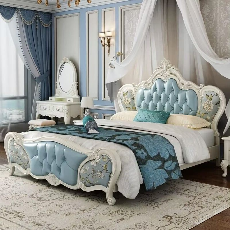 【主卧必买】时尚简约轻奢公主床大气真皮主卧婚床主卧室成套高箱