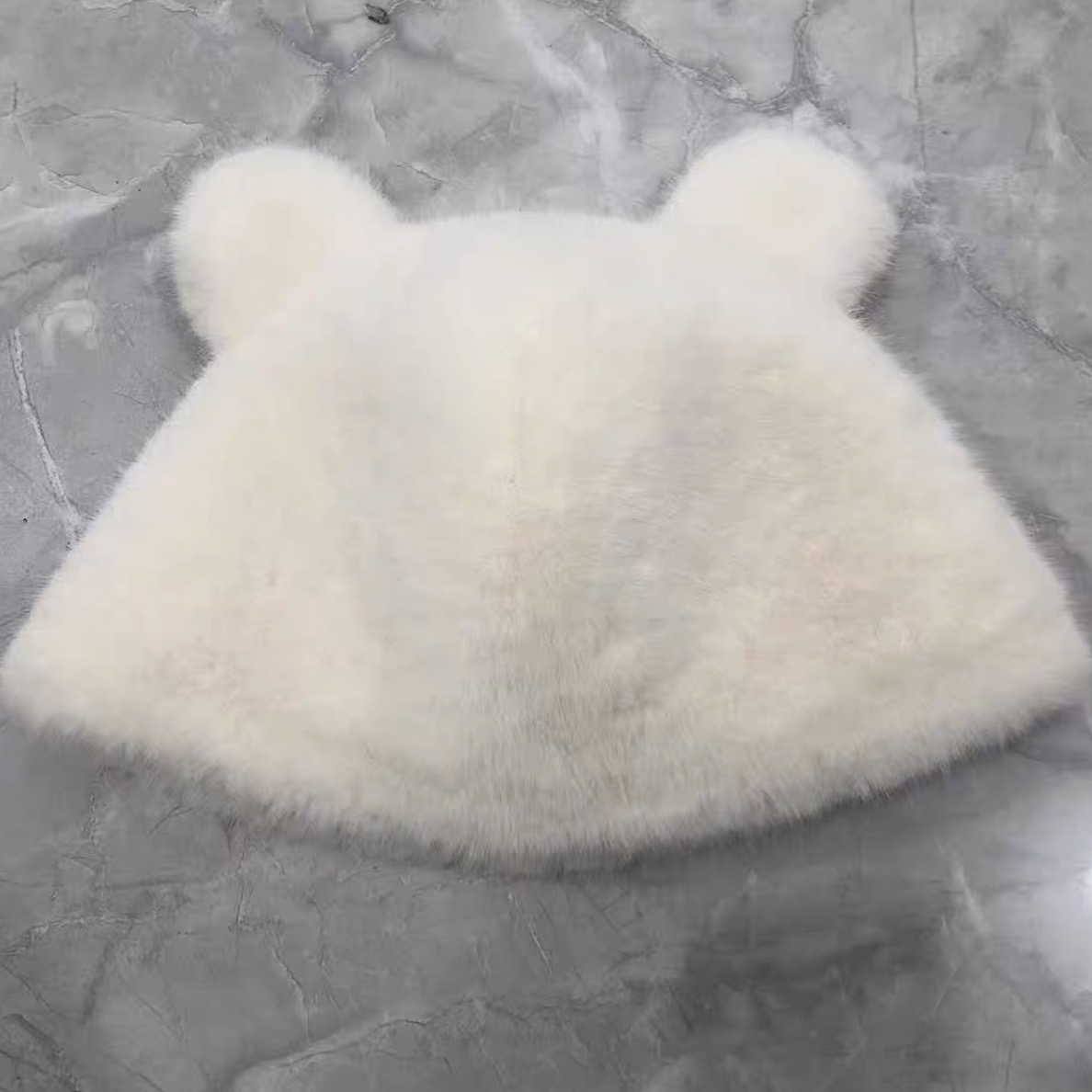 欧貂绒帽子小熊帽子