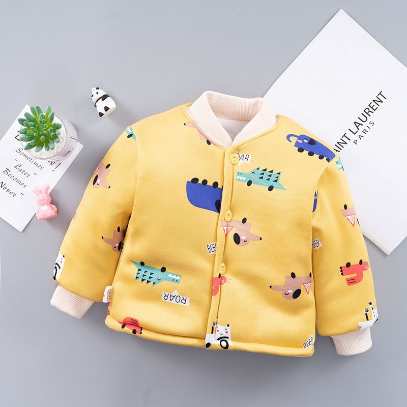 秋冬上新儿童棉袄棉服男女童保暖棉衣加厚外套对门棉衣宝宝保暖棉