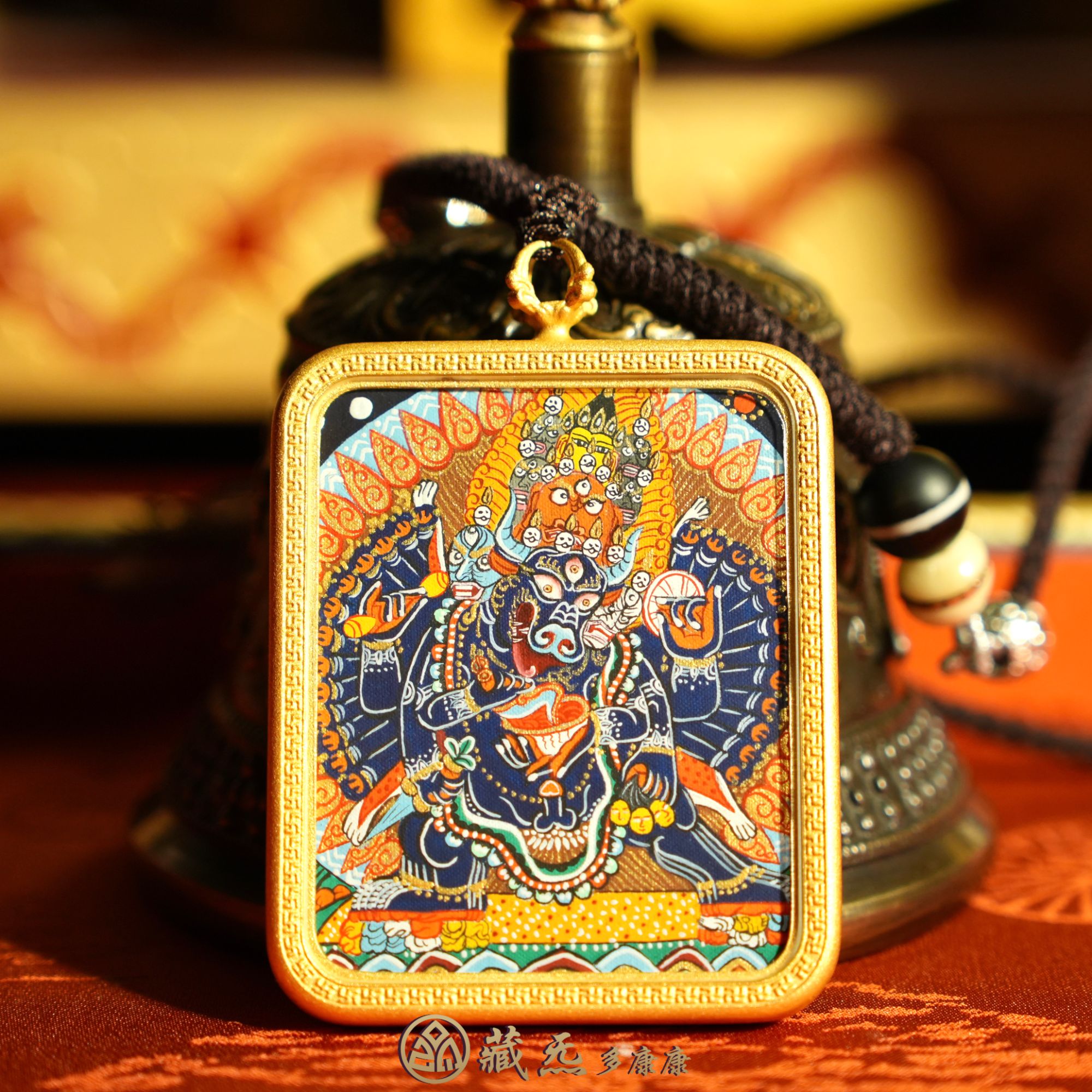 纯手绘热贡高品大威德单尊