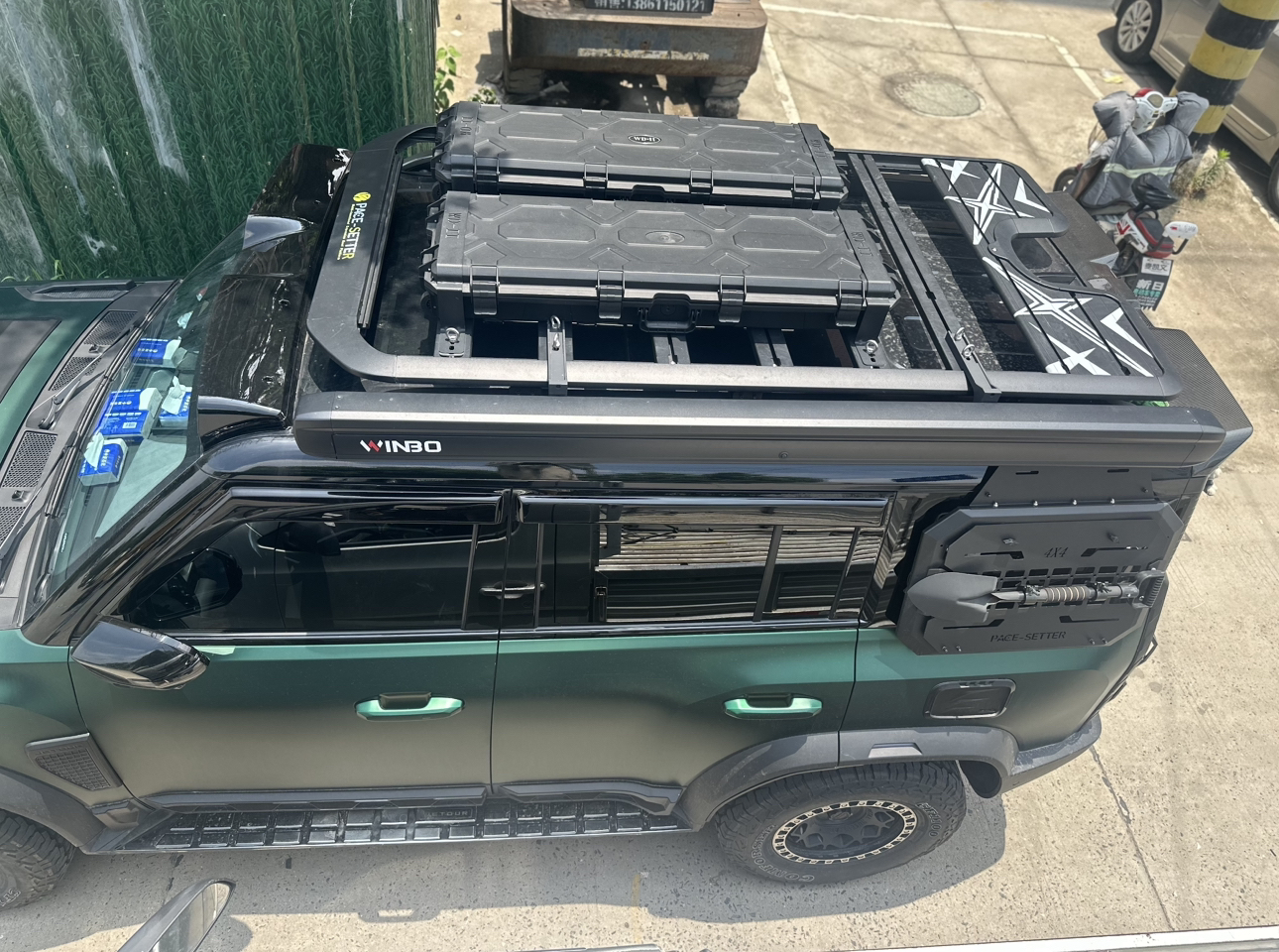 奇瑞捷途旅行者车顶平台行李架 山海T2专用车顶架爬梯书包机甲网