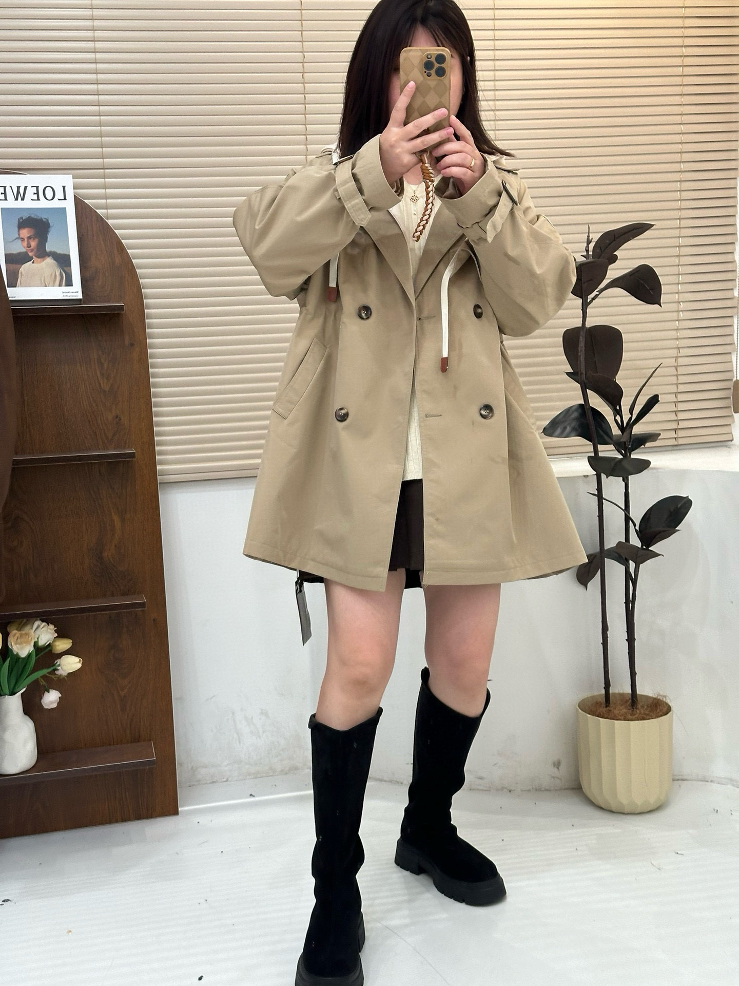 新款品质假两件连帽西服风衣外套3-6XL#9031