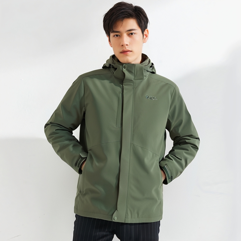 【直播】岩云户外运动男款秋冬休闲百搭保暖连帽轻便棉服