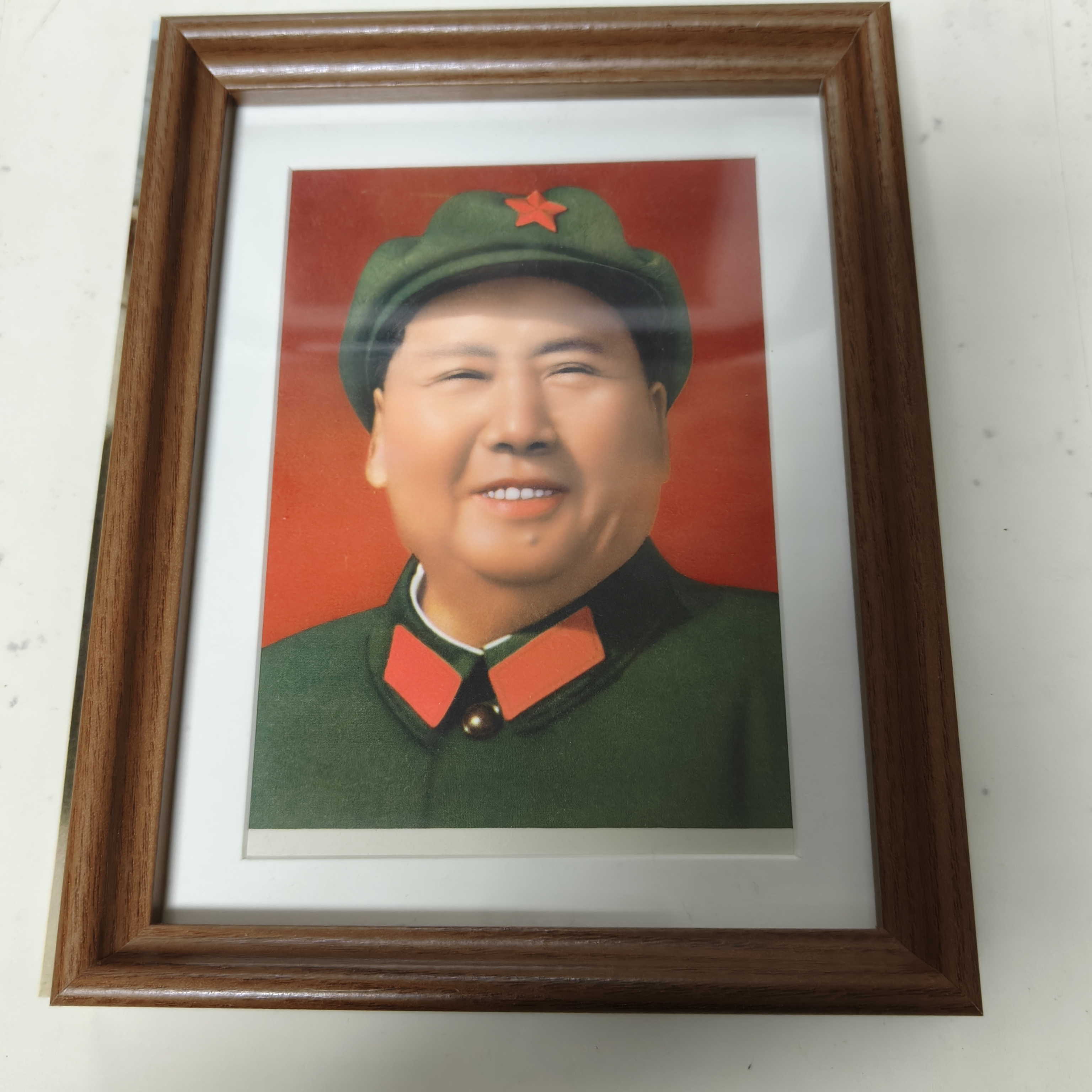 笑眯眯军装宣传画，尺寸17*22