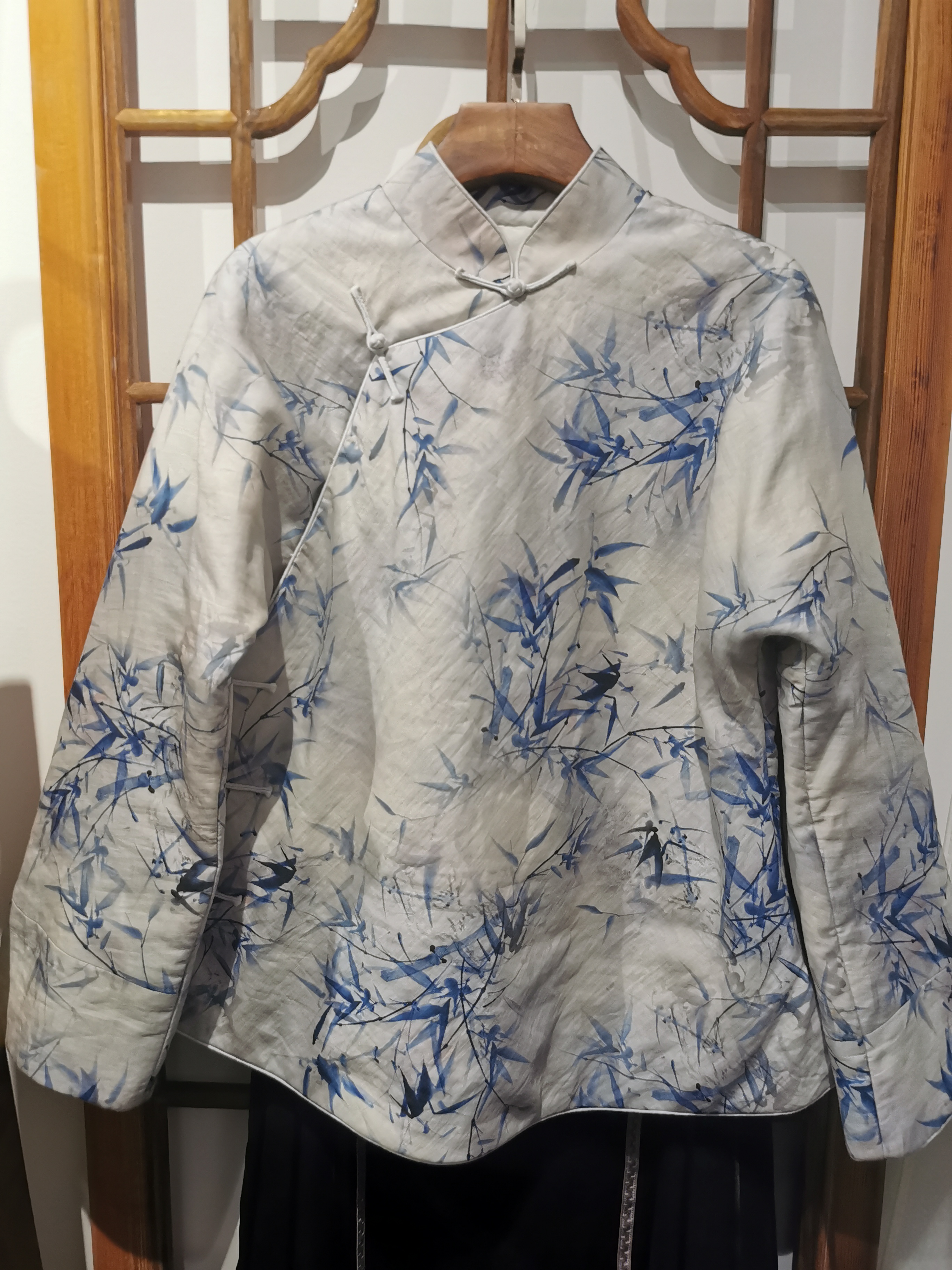 水墨风上衣新中式棉袄唐装斜襟长袖