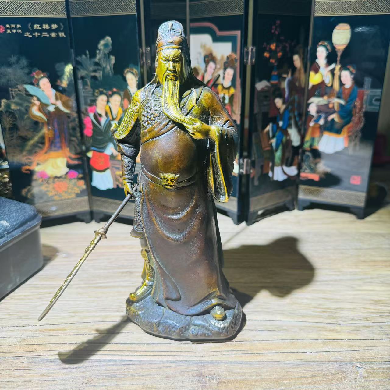 大刀关公复古摆件