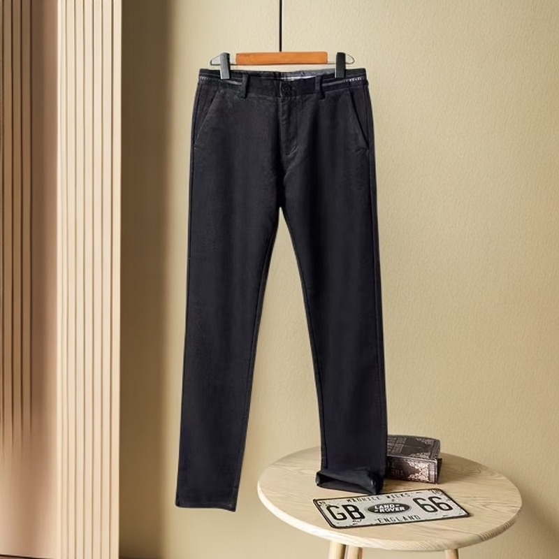 大码灯芯绒秋冬弹力新疆棉男士休闲裤修身小直筒韩版纯色百搭男裤