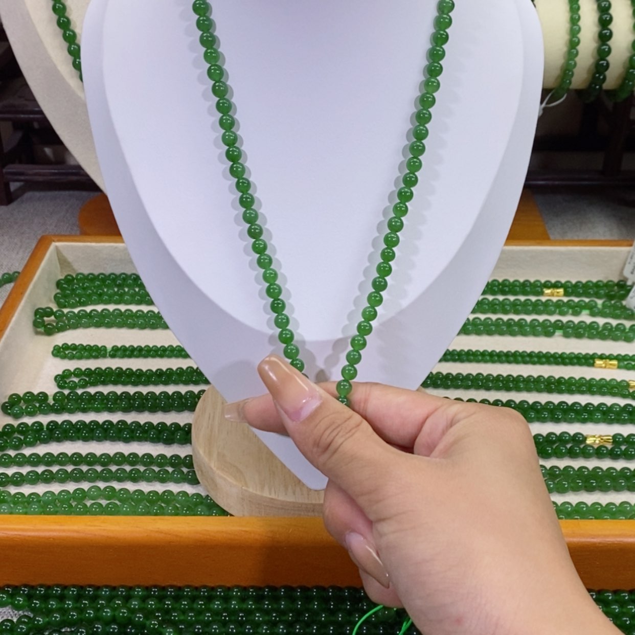 【闪购商品】和田玉（碧玉）颈饰未镶嵌5.4
