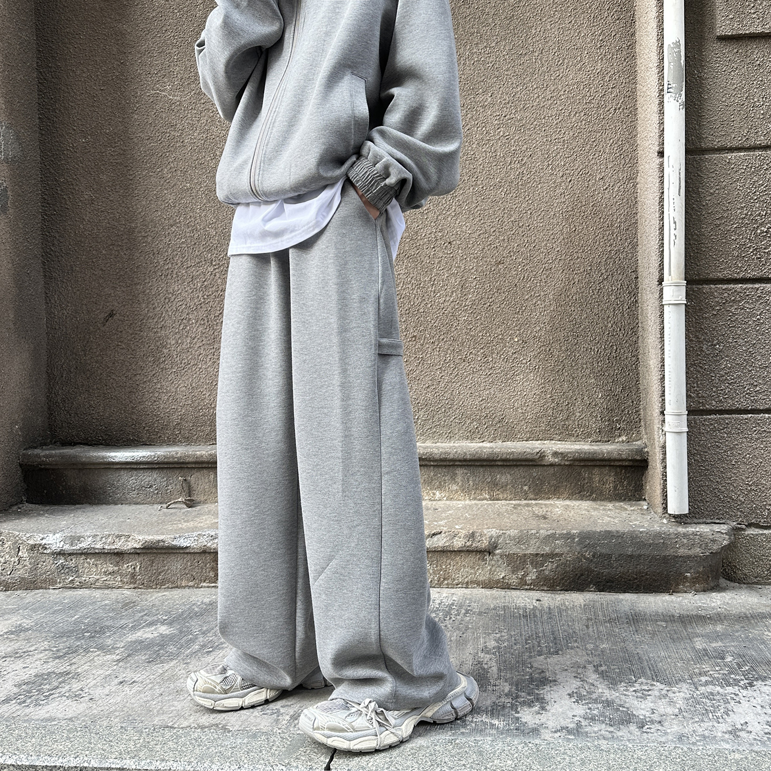 卫裤直筒百搭阔腿宽松潮流ins春秋休闲裤春秋韩版抽绳高街潮牌