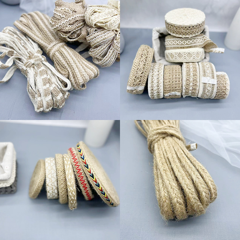 10米装饰麻绳子手工DIY棉麻材料花边工艺品编织麻织带