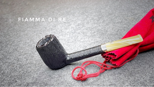 意大利火焰王银圈拉丝直杆加拿大瘤皮石楠木手工烟斗