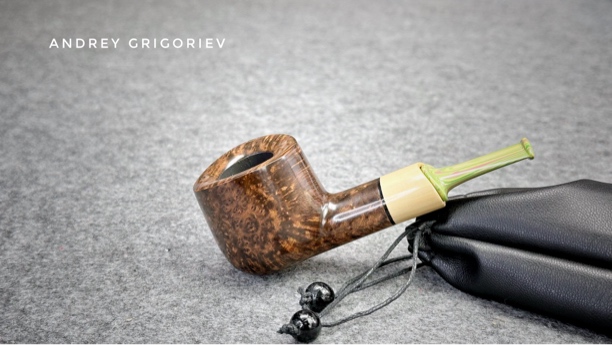 俄罗斯格里戈里耶夫磁铁佬徒弟磁吸撞球光面手工石楠木烟斗