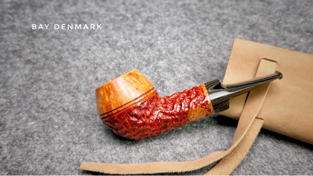 丹麦艾尔唐徒弟贝半喷砂雕刻斗牛犬直柄牛头手工石楠木烟斗