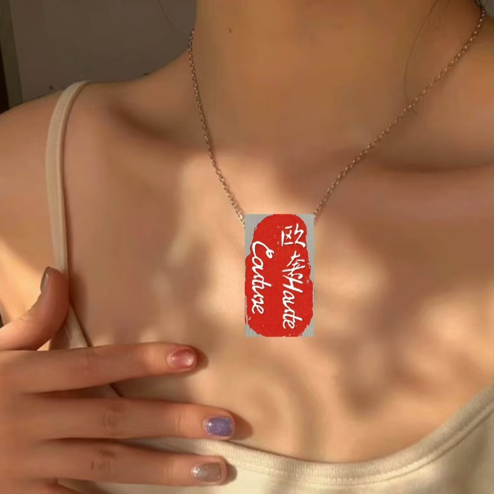 合金合成锆石项链 瓯奢气质-百搭-时尚--项链精致项链手链