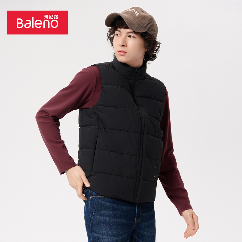 班尼路秋冬马甲男印花夹棉马甲时尚潮流外套男BO8823308M025