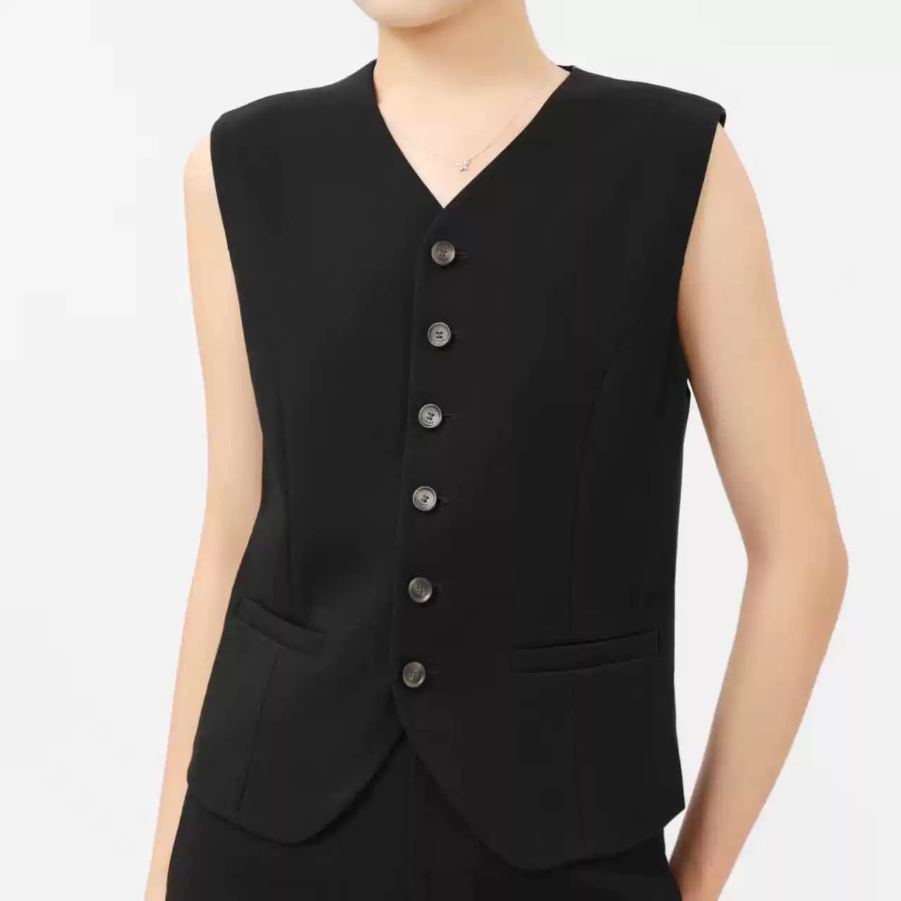 （商场同款）西装马甲2024夏款洋气背心修身坎肩无袖短款上衣百搭
