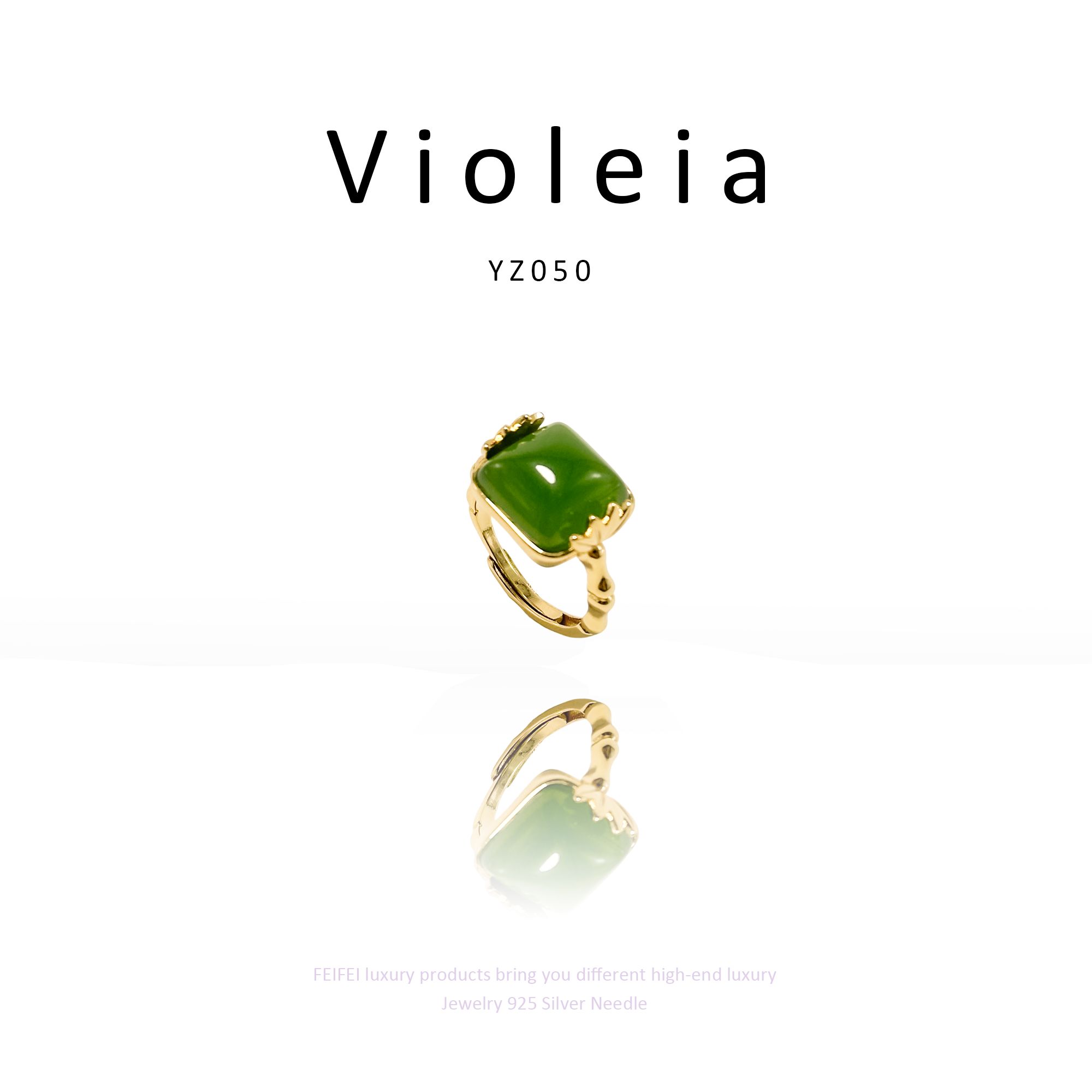 铜合金戒指 【苍翠雨滴】Violeia 蔚莱雅 新中式戒指 ~YZ050