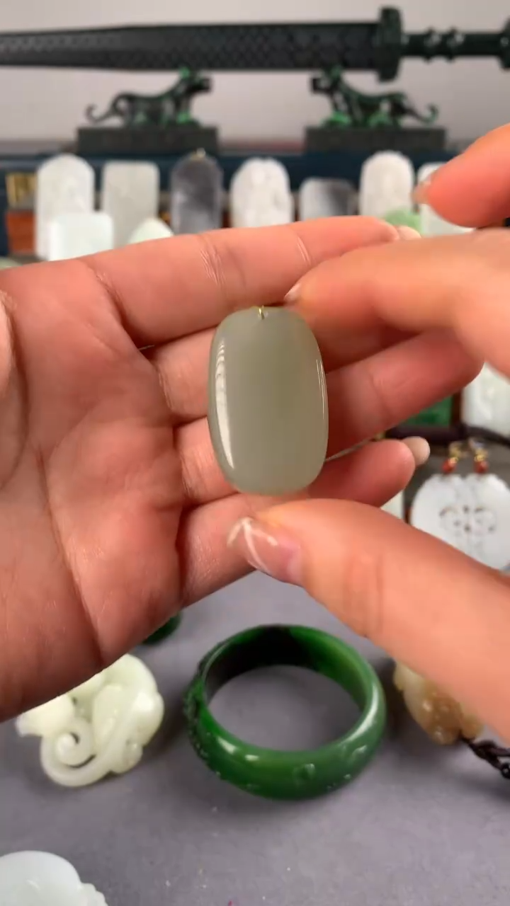 【闪购商品】和田玉颈饰未镶嵌和田玉平安牌