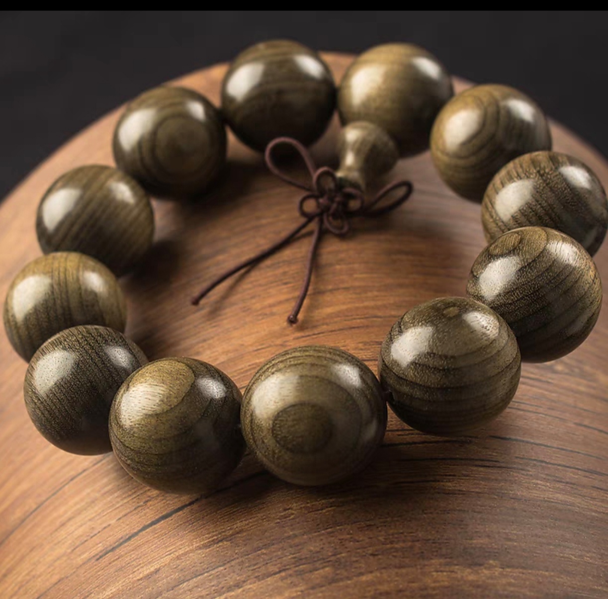 1号  四川正宗阴沉金丝楠2.0单圈手串